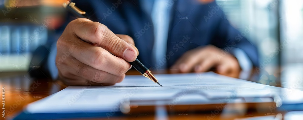 Business contract signing with lawyer present close up, focus on, copy space, vibrant colors, Double exposure silhouette with contract details Business contract signing with lawyer present close up, focus on, copy space, vibrant colors, Double exposure silhouette with contract details