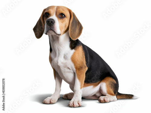beagle puppy on white background, beagle dog © Thanwa