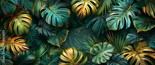 Fresh exotic jungle backgro...