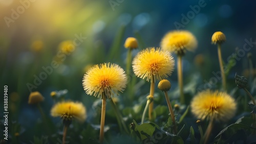 dandelions on a meadow