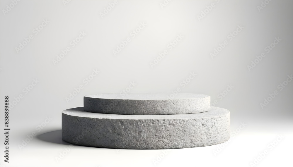 Stone Rock Podium Isolated on white background Stone Rock Podium Isolated on white background