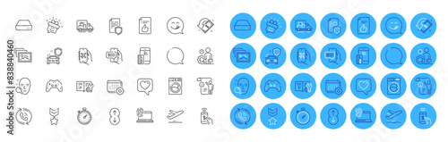 Heart, Yummy smile and Phone payment line icons pack. Cashback, Data security, Timer web icon. Winner medal, Manual doc, Smile pictogram. Approved document, Truck transport, Washing machine. Vector