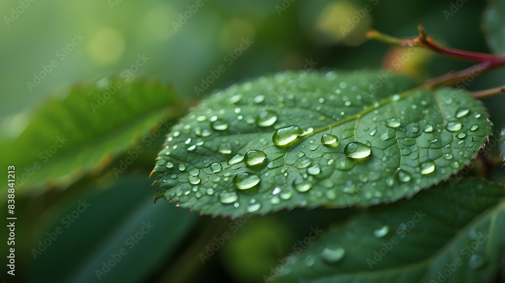water drops on a leaf water drops on a leaf