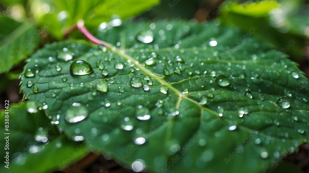 A_captivating_macro_shot_showcasing_large_transparent_ A_captivating_macro_shot_showcasing_large_transparent_