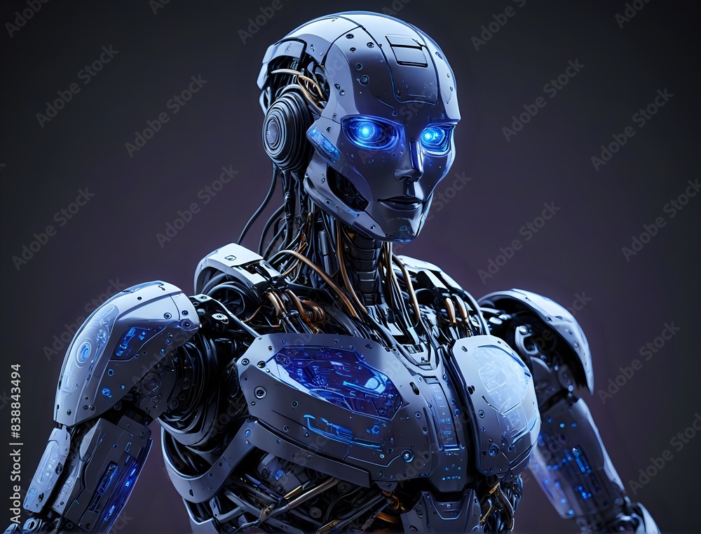 AI Robot with Advanced Cybernetic Features AI Robot with Advanced Cybernetic Features
