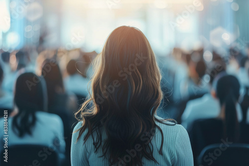 Woman Attending Professional Seminar