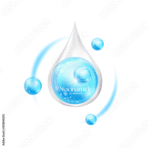 Niacinamide, Niacin, Nicotinnic acid serum Skin Care Cosmetic,  