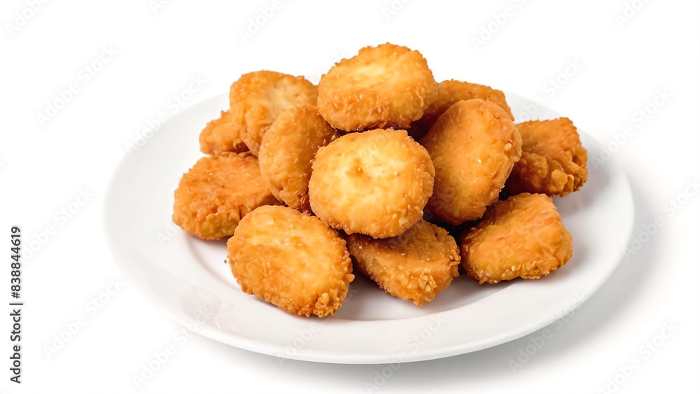 chicken nuggets isolated on white background chicken nuggets isolated on white background