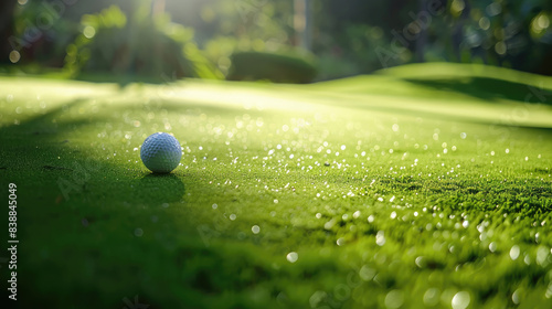 Close-Up of Golf Ball Concentrating on Putt