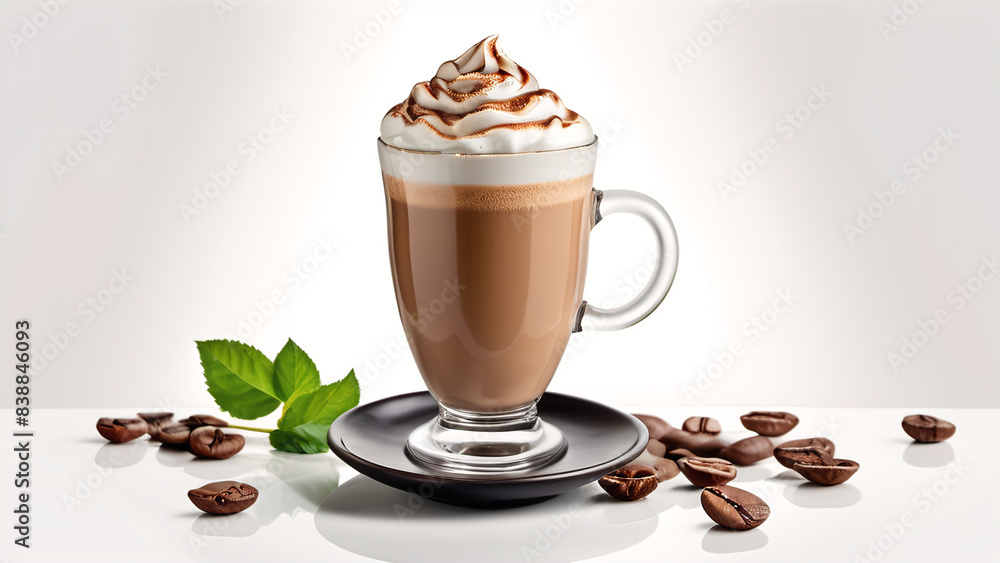 chocolatte ice or coffee ice isolated on white background chocolatte ice or coffee ice isolated on white background