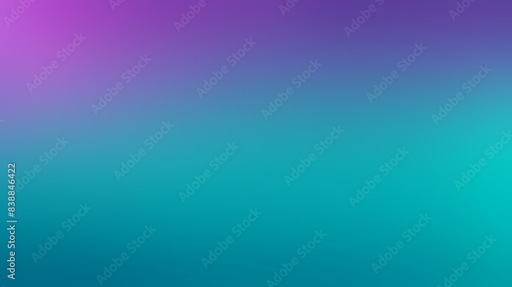 Fototapeta premium Teal to purple gradient background with noise texture, bold hues,Blurred Gradient