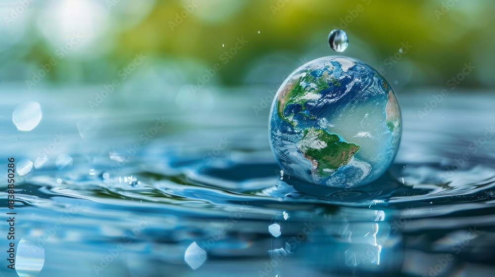 Earth in Balance on a Droplet of Water Generative AI Earth in Balance on a Droplet of Water Generative AI