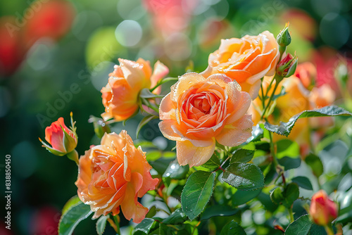 Close up of Edible Roses in a Mediterranean Garden