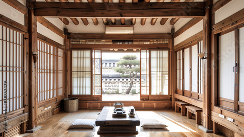 Korean traditional house interior scenery