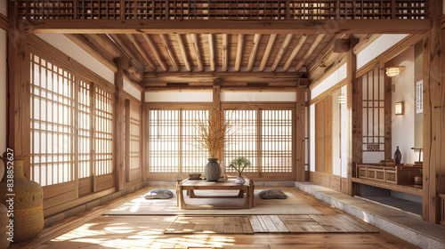 Korean traditional house interior scenery