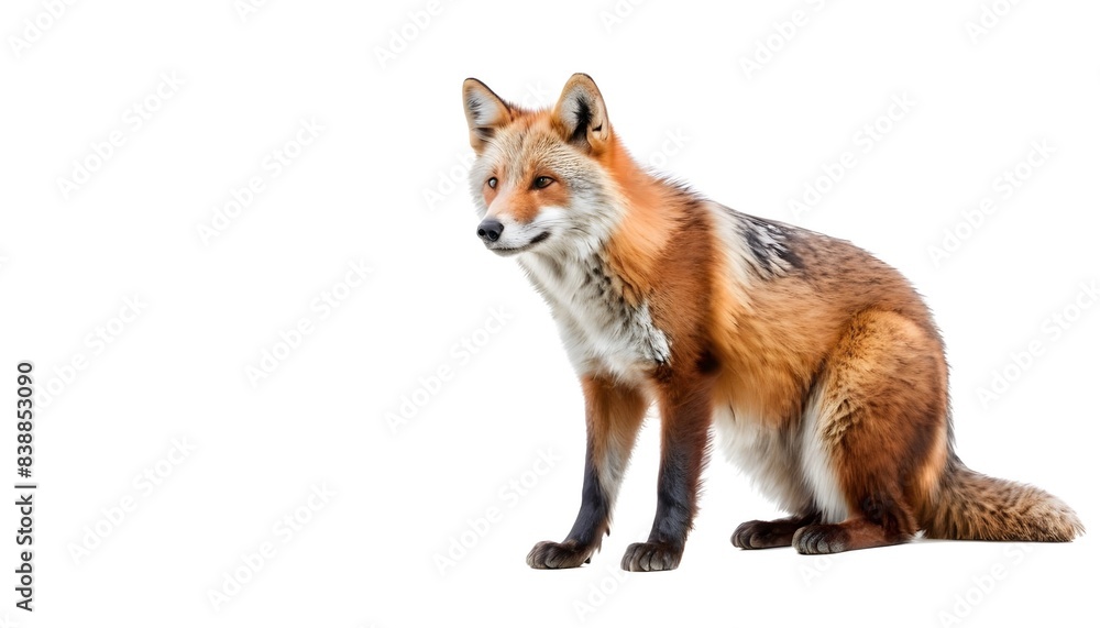Fox isolated on white background Fox isolated on white background