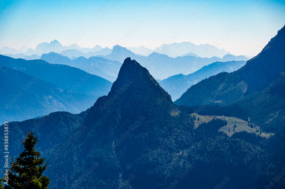 Obraz premium Eastern Dolomites. Sappada, Olbe Lakes. Breathtaking view of the upper Montrgna.