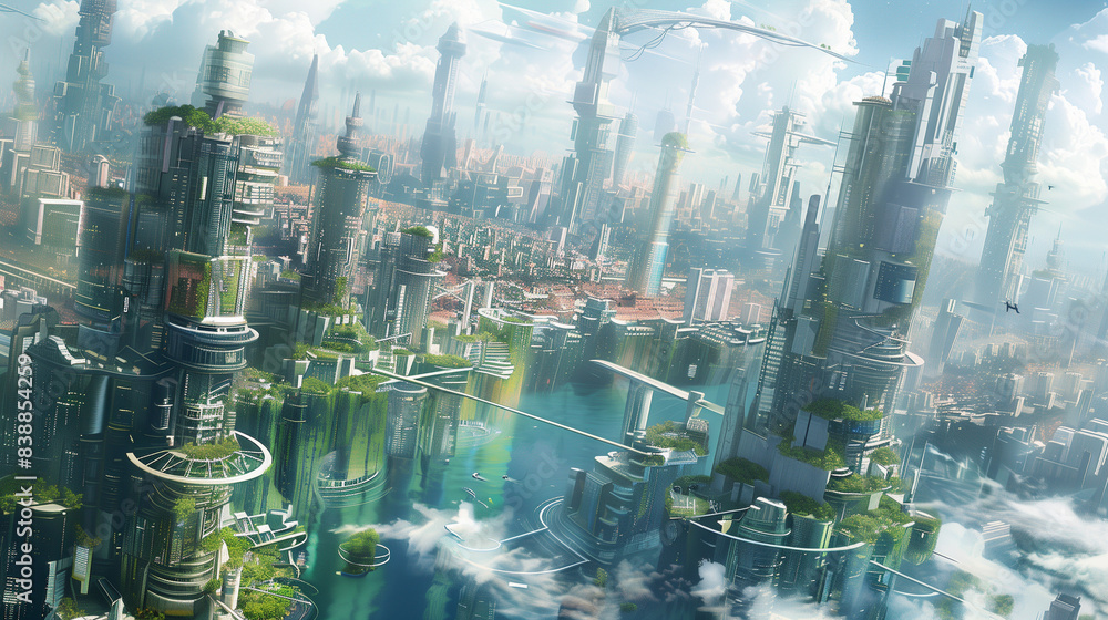 Fototapeta premium view of the city