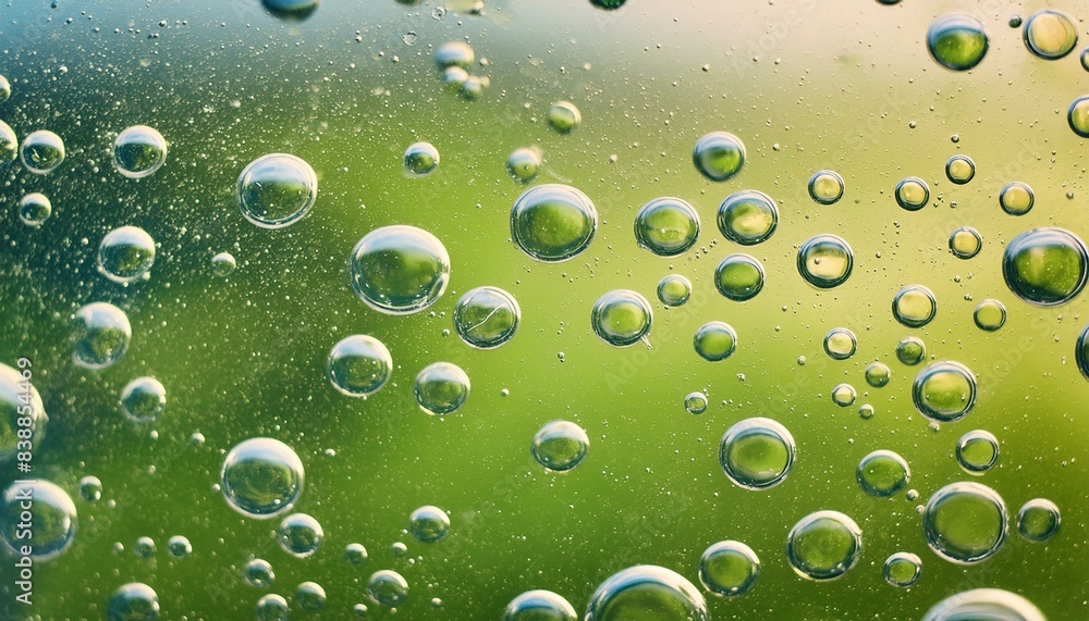 Grainy green and blue abstract space with bubbles as natural background for premium content, concept usage Grainy green and blue abstract space with bubbles as natural background for premium content, concept usage