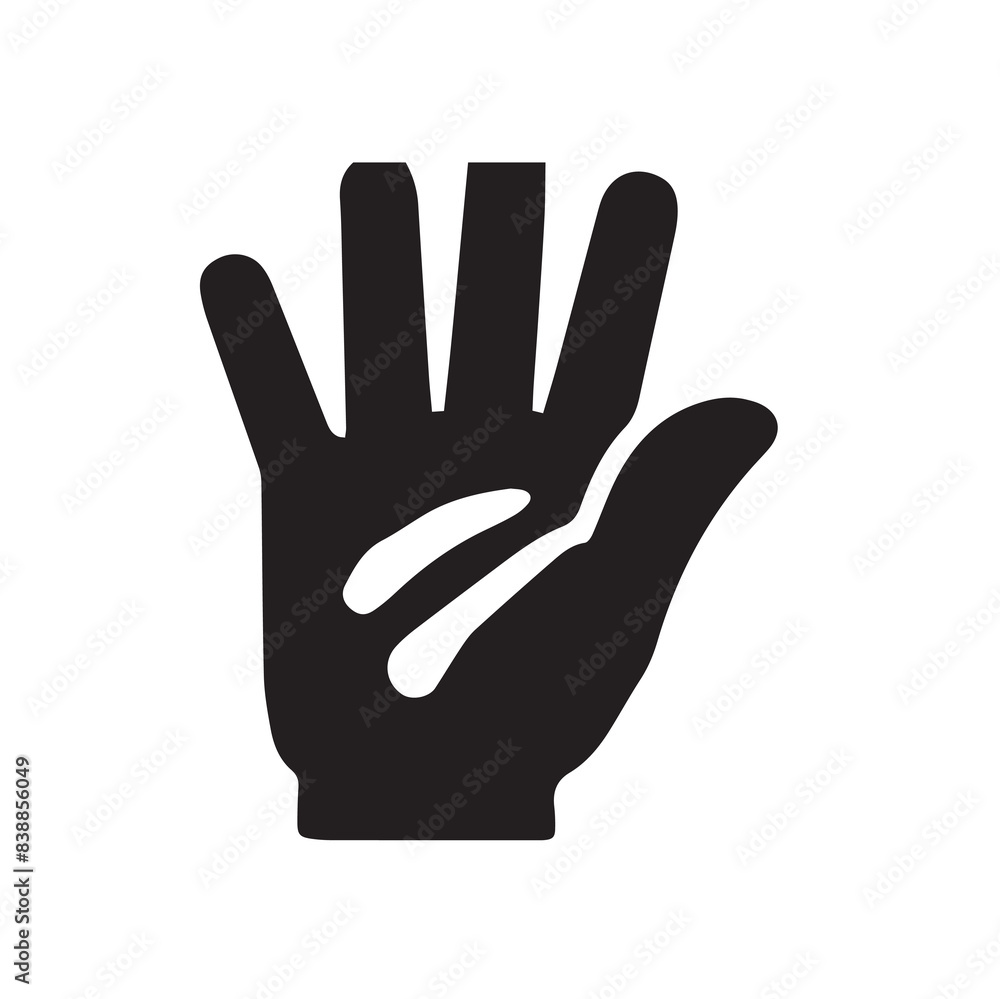 hand-icon-vector silhouette illustration on a white background hand-icon-vector silhouette illustration on a white background