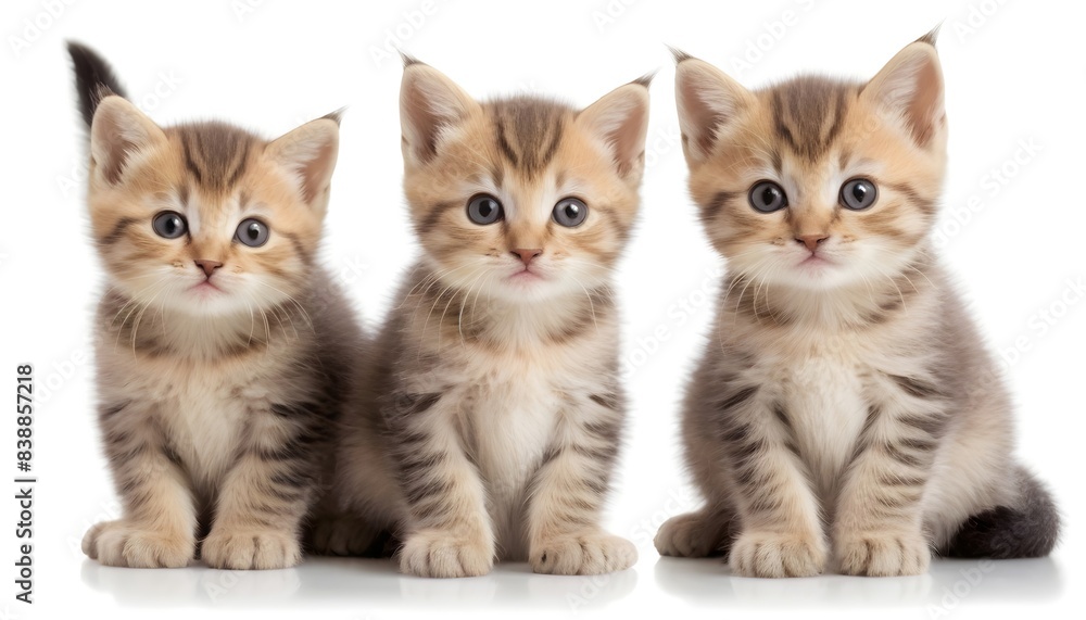 Cute kitties isolated on white background Cute kitties isolated on white background