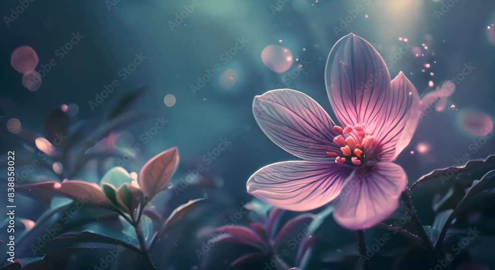 Beautiful magical shimmering flower Beautiful magical shimmering flower