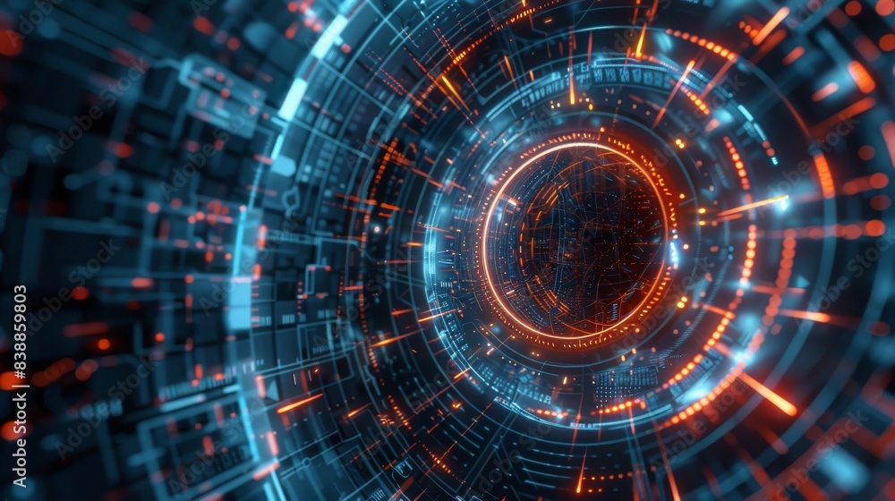 Abstract circle futuristic technology background Abstract circle futuristic technology background