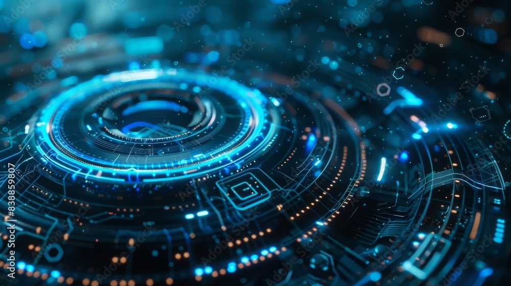 Abstract circle futuristic technology background Abstract circle futuristic technology background
