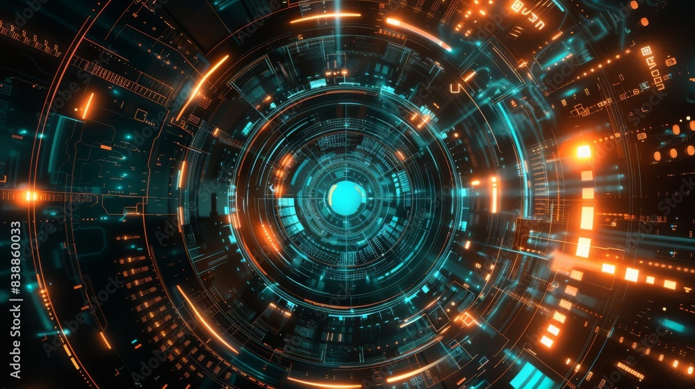Abstract circle futuristic technology background Abstract circle futuristic technology background
