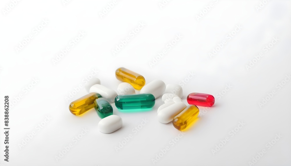 Medicine capsule isolated on white background Medicine capsule isolated on white background