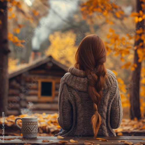 Cozy cabin nestled in a vib...