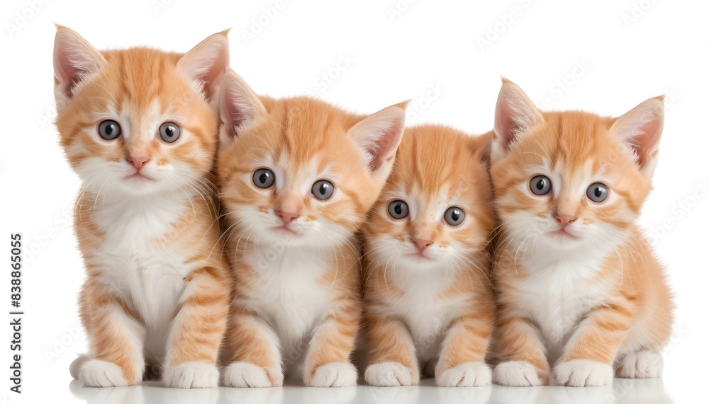 Cute kitties isolated on white background Cute kitties isolated on white background