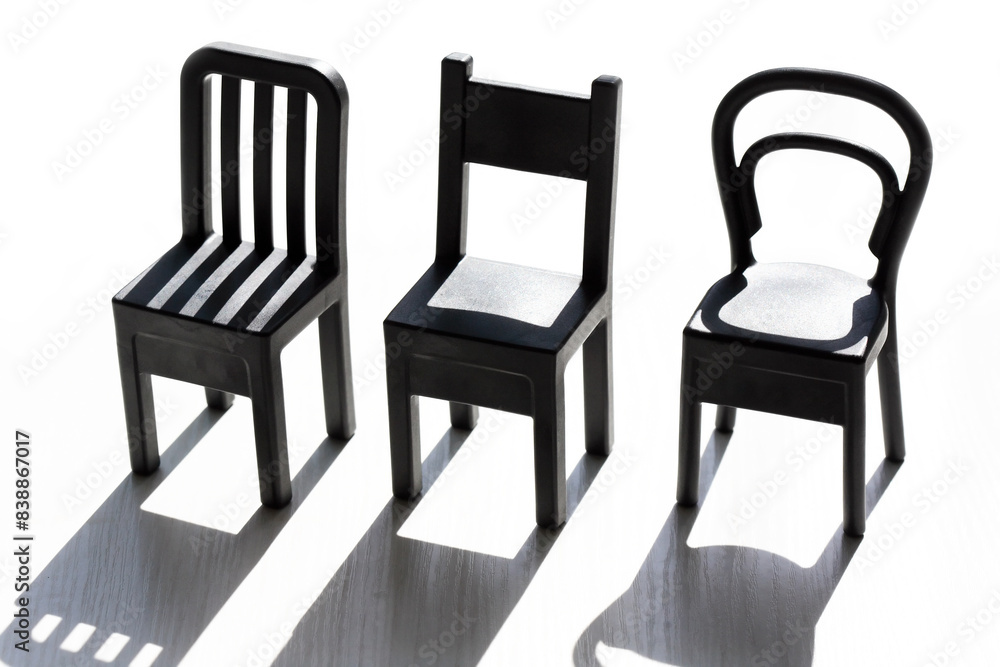 Fototapeta premium Three Empty Chairs
