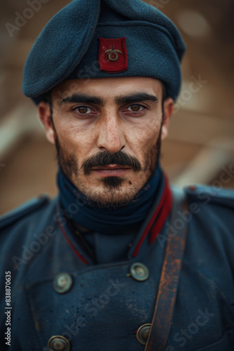 Ottoman Soldier in WWI Uniform.