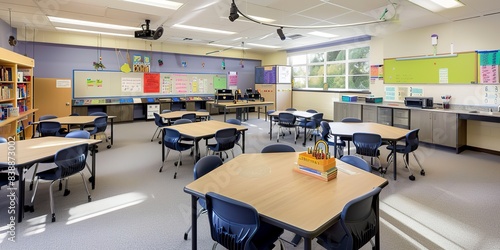 Classroom Settings: Rooms resembling traditional classrooms used for instructional purposes. 