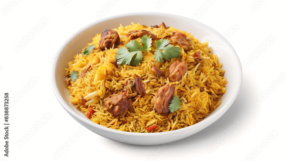 biryani cook close up isolated on white background biryani cook close up isolated on white background