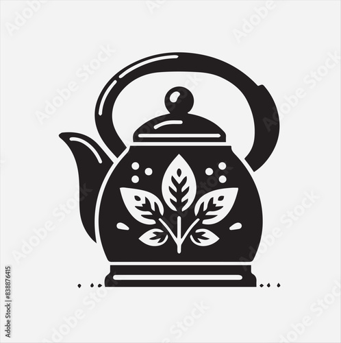 kettle symbol vector image black color silhouette