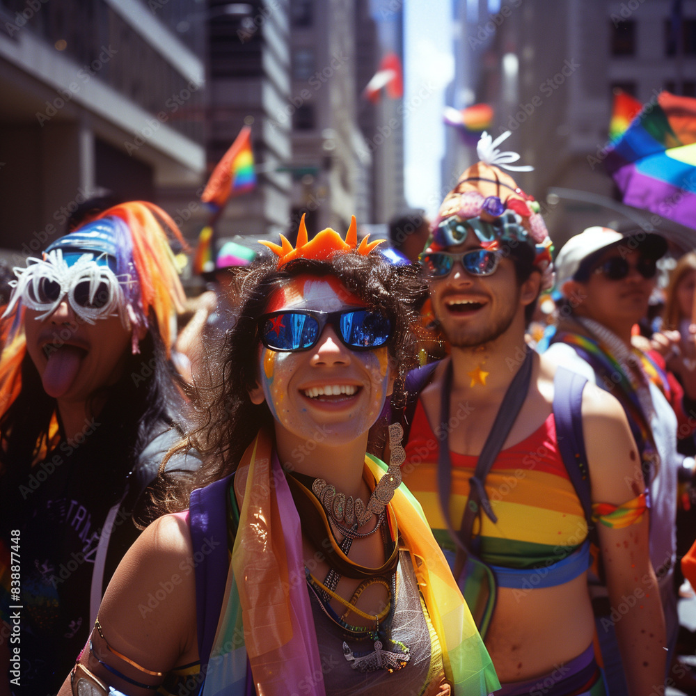 pride parade featuring diverse participants and vibrant colors pride parade featuring diverse participants and vibrant colors