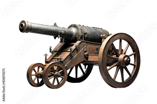 Ancient Guardian: The Ivory Cannon on a White or Clear Surface PNG Transparent Background.