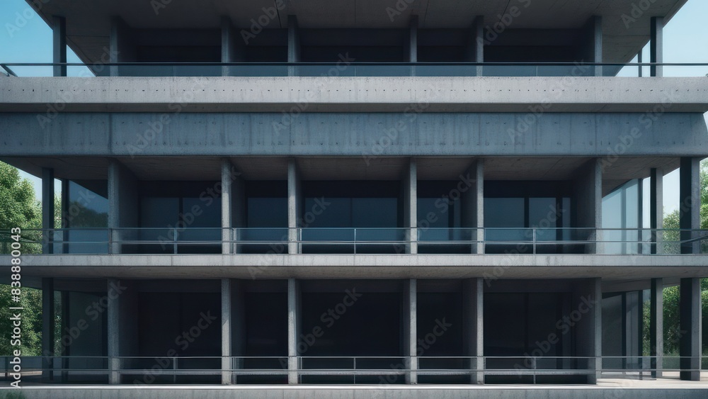 modern, multi-story building with glass windows and concrete structure. The clean lines and urban setting convey a sense of contemporary architectural design modern, multi-story building with glass windows and concrete structure. The clean lines and urban setting convey a sense of contemporary architectural design
