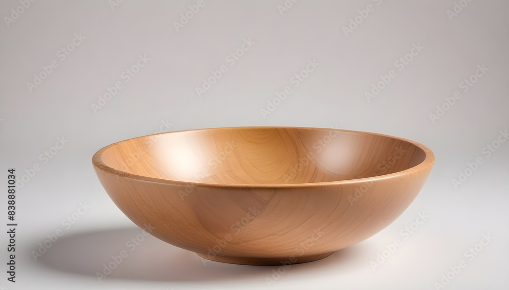 Wooden bowl isolated on white background Wooden bowl isolated on white background