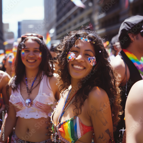 pride parade featuring diverse participants and vibrant colors