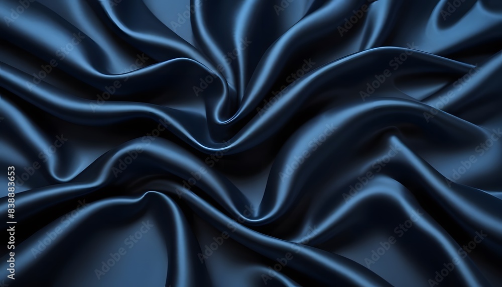 Black blue green abstract background. Dark green silk satin texture background. Beautiful wavy soft folds on the surface of the fabric. Teal elegant background with copy space for design. Web banner. Black blue green abstract background. Dark green silk satin texture background. Beautiful wavy soft folds on the surface of the fabric. Teal elegant background with copy space for design. Web banner.
