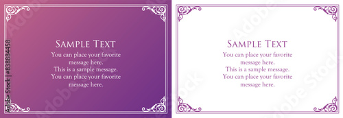 Fashionable frame. Design template. A set of gorgeous foreheads.