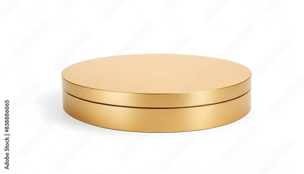Wood gold podium isolated on white background Wood gold podium isolated on white background