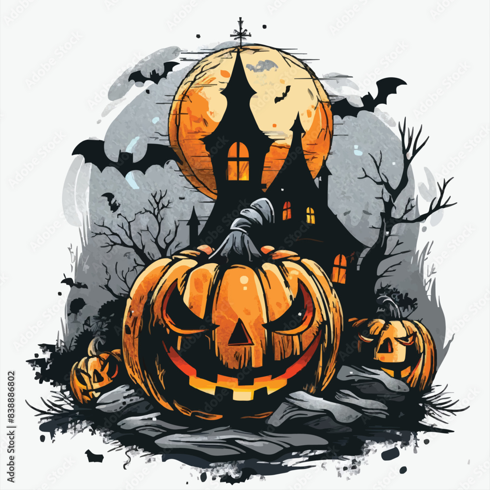 Helloween vector illustration for t-shirt
Helloween vector illustration for t-shirt
