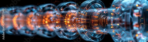 Industrial X-ray of an engine component, revealing internal wear, detailed inspection