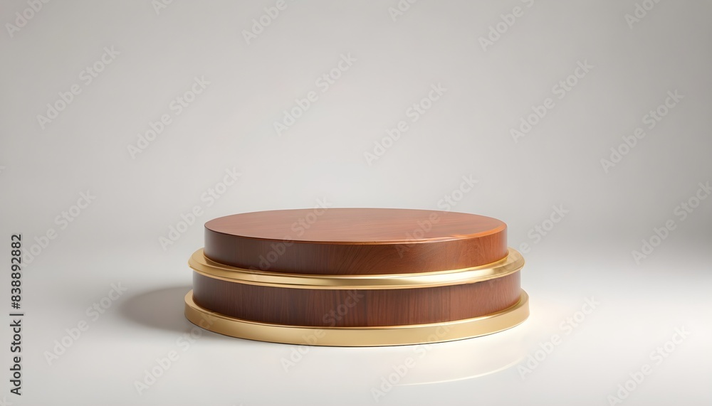 Wooden podium isolated on white background Wooden podium isolated on white background