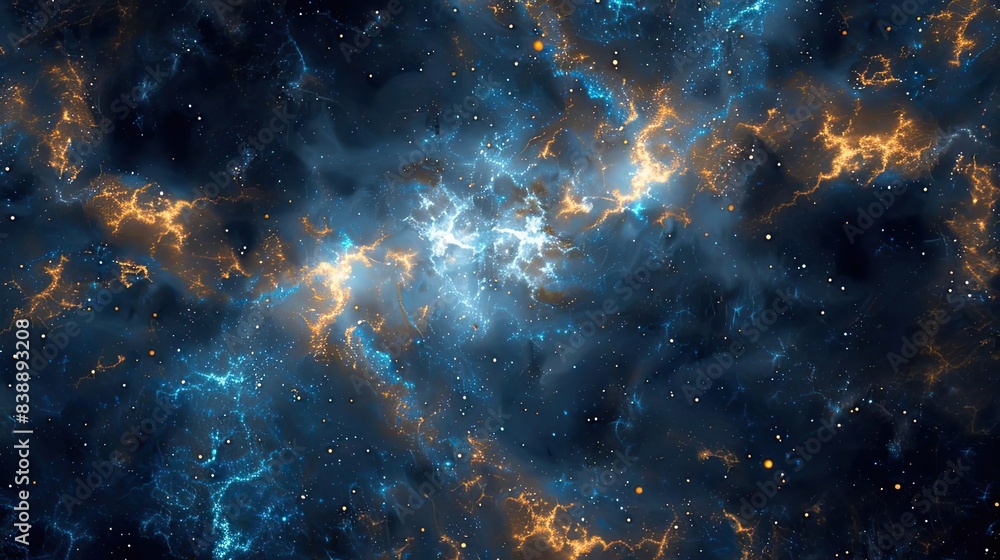 Fototapeta premium Dark matter distribution in the universe, intricate cosmic pattern