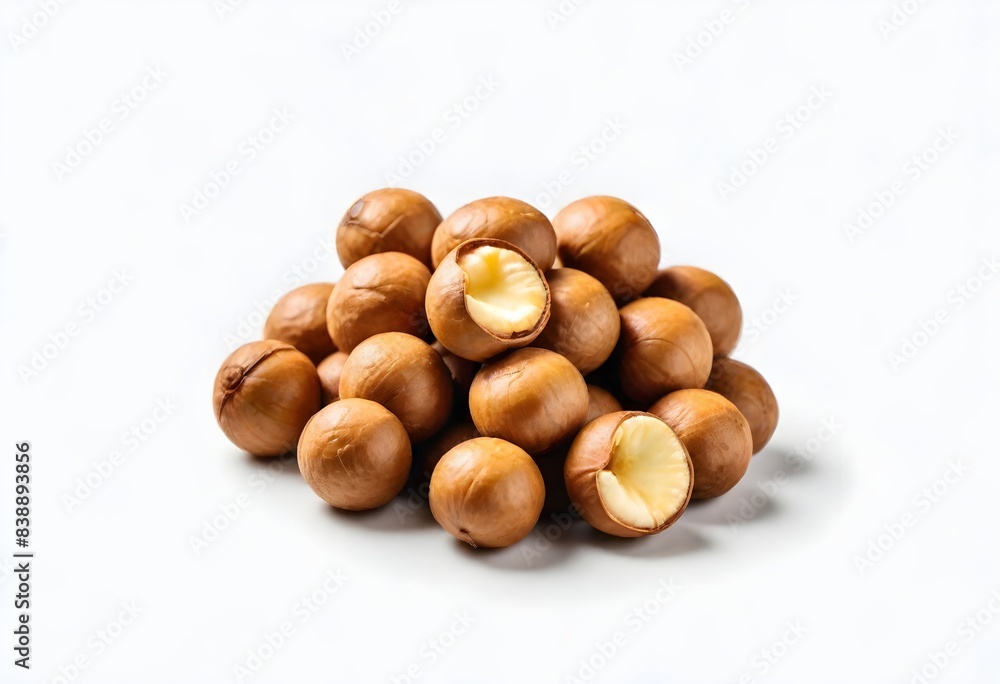 Macademia isolated on white background Macademia isolated on white background